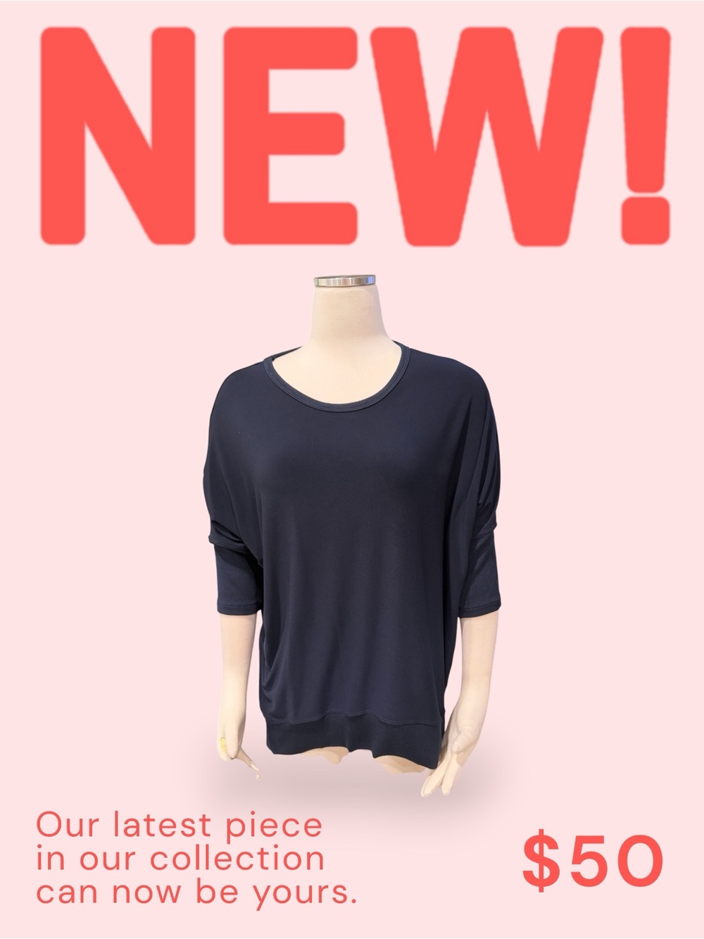 NWT Simpli for Evelyn& Arthur Relaxed Navy Women's Top - Size 8 - Picture 1 of 8